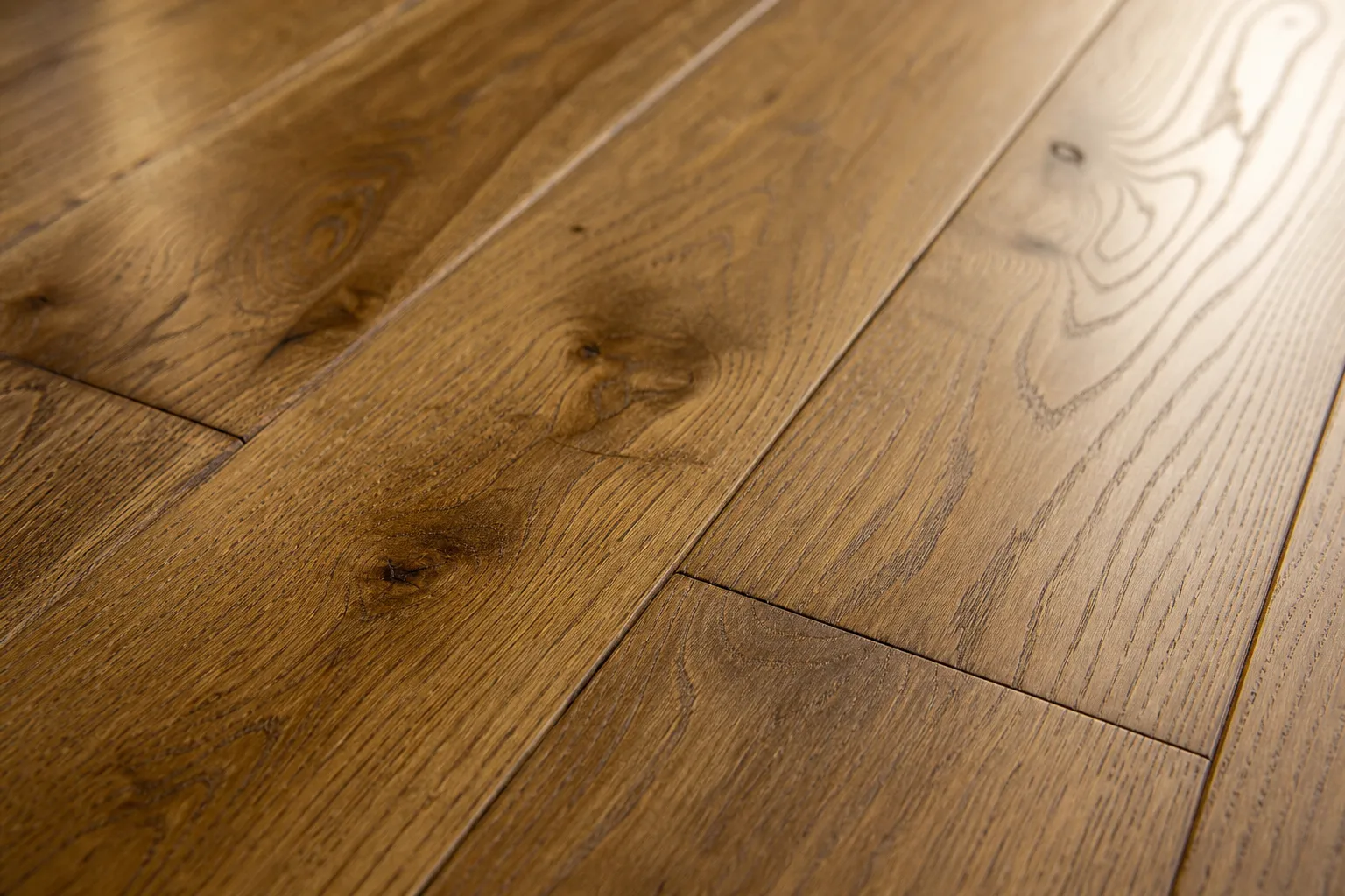 Close-up of engineered hardwood grain