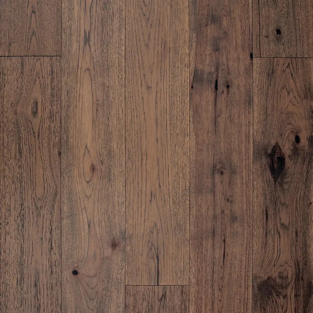 Imperial Pecan Mushroom — 7.5" × 1/2" pecan smooth Anderson Tuftex hardwood plank sample