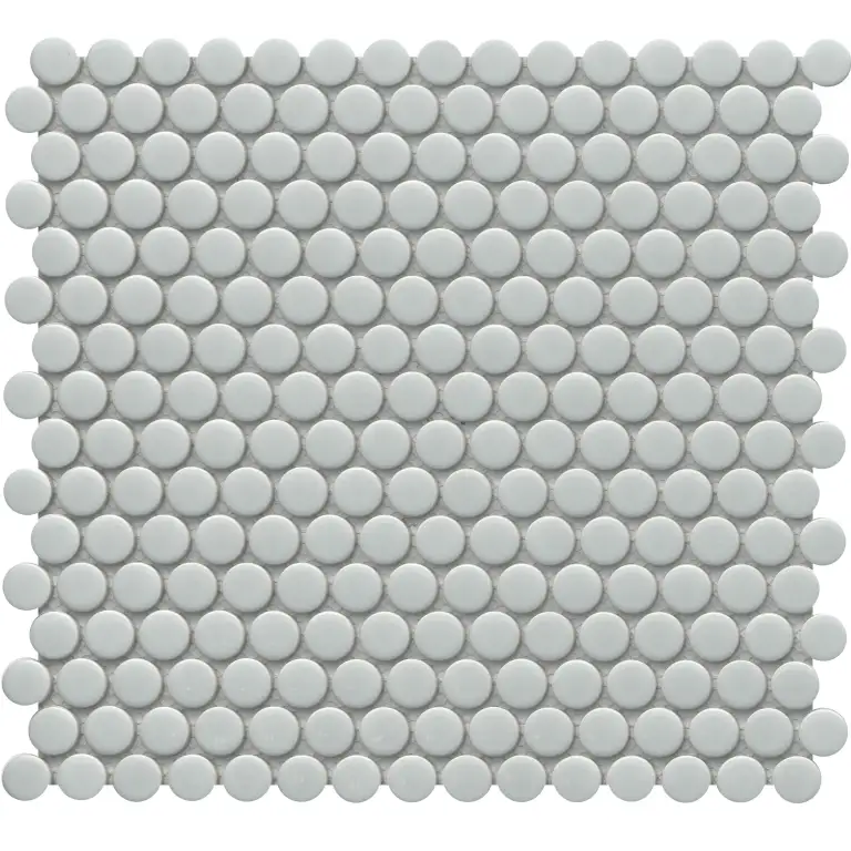 Influence Gray — 1×1/11×12 glossy Emser Tile mosaic swatch