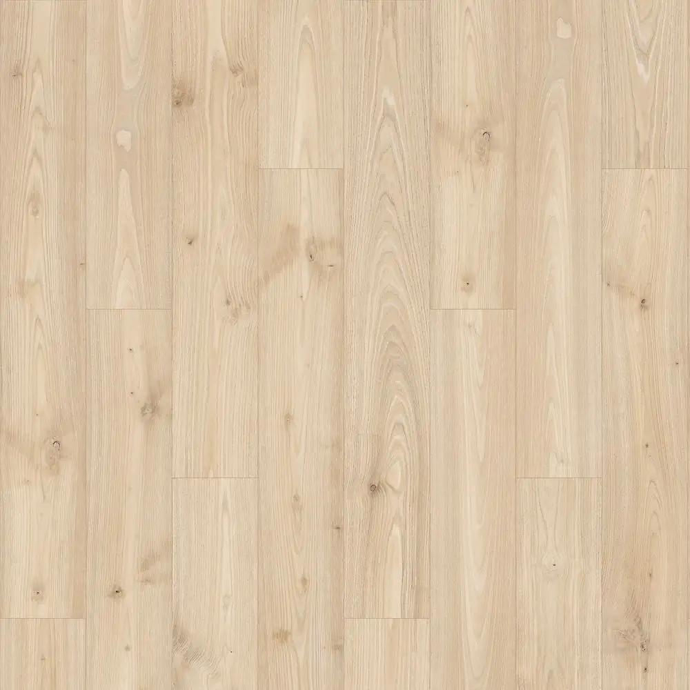 RevWood Plus · Madison Aisle Ivory Chestnut — 7.5" plank · WetProtect textured Mohawk laminate plank sample