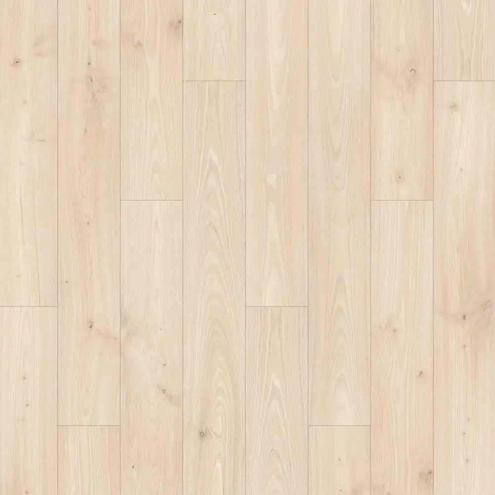 RevWood Plus · Madison Aisle Sandhill Chestnut — 7.5" plank · WetProtect textured Mohawk laminate plank sample