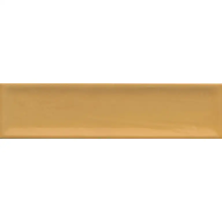 Raku Mustard — 3×12 glossy Emser Tile wall tile swatch