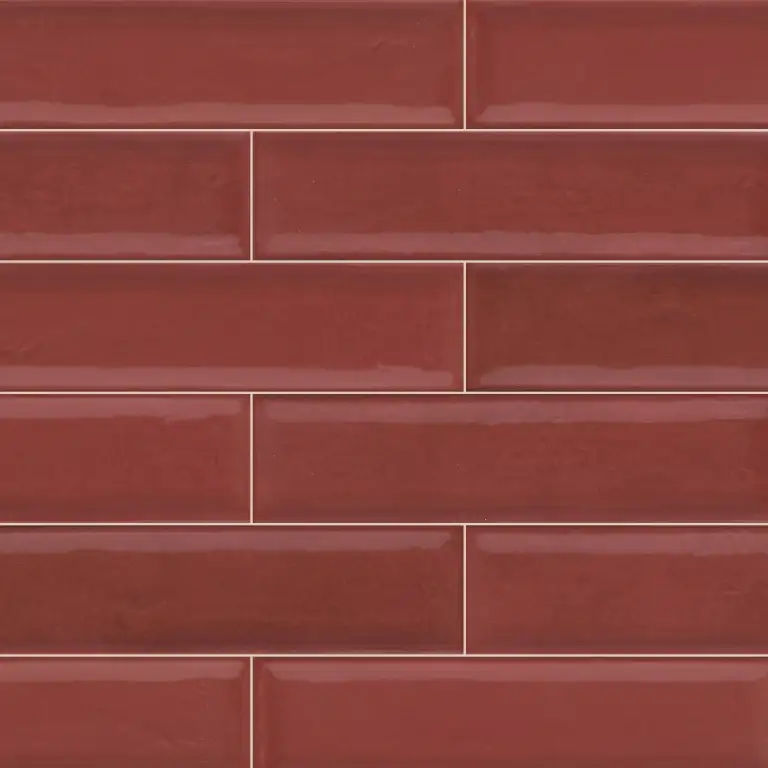 Raku Ruby — 3×12 glossy Emser Tile wall tile swatch